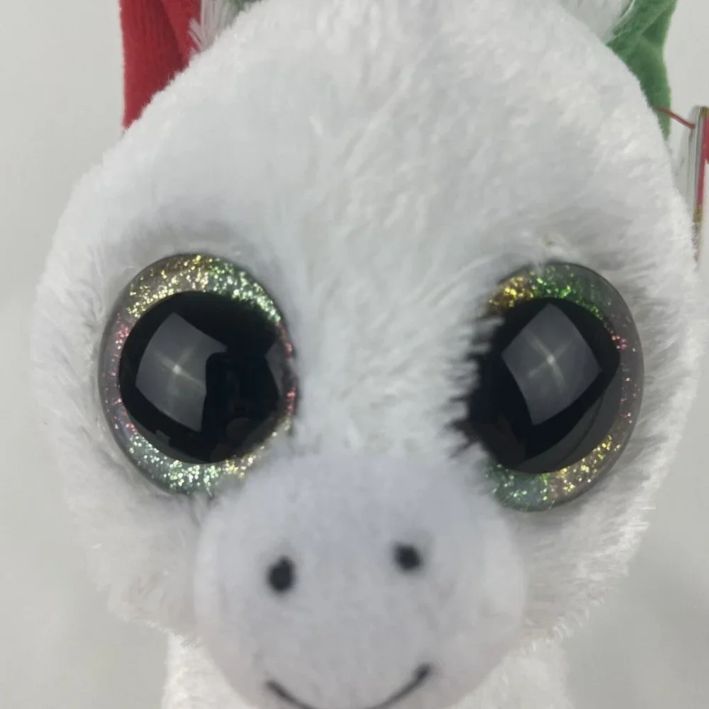 Ty Beanie Boos Unicorn‎ Candy Cane 8” Plush Christmas Stuffed Toy w/Tags
